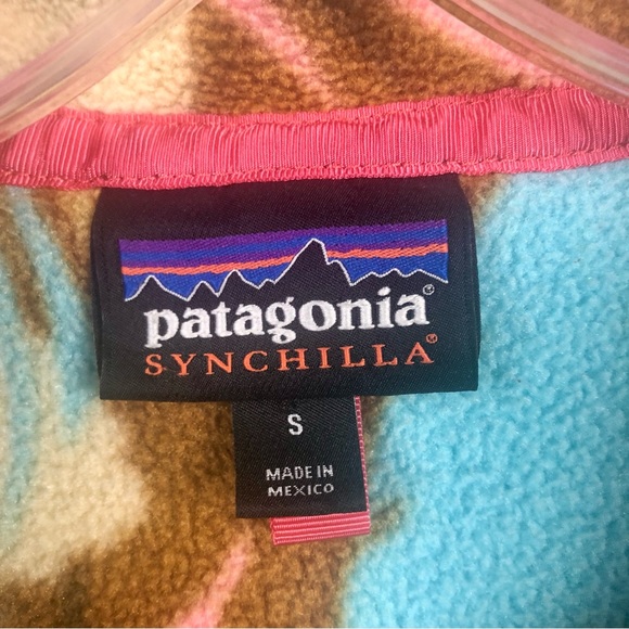 Patagonia Synchilla Snap-T Feather Dance Pullover Fleece Sz S - Picture 3 of 14